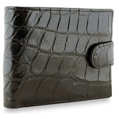 Кошелек Exotic Leather, фактура под рептилию, черный