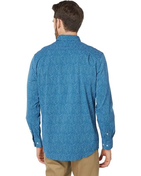 Рубашка Southern Tide Long Sleeve IC Tully Perf Sport Shirt, темно-синий