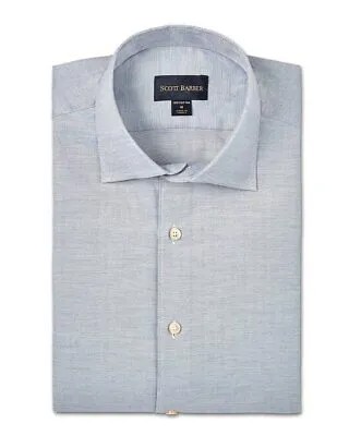 Scott Barber Роскошная твиловая рубашка с узором «елочка» Мужская