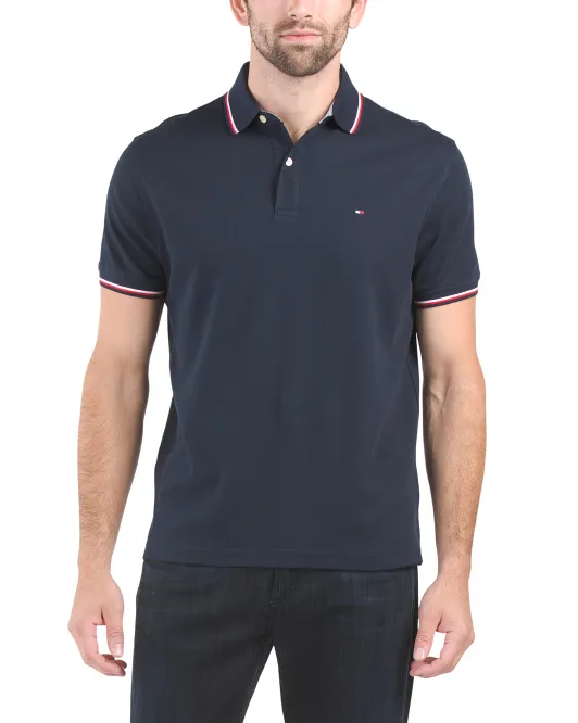 Поло свободного кроя с короткими рукавами и кончиками пальцев Proper Tommy Hilfiger, цвет Desert Sky