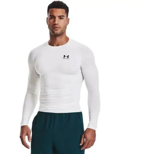 Лонгслив Under Armour, силуэт прилегающий, размер XL, белый