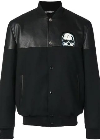 Alexander McQueen куртка-бомбер с изображением черепа