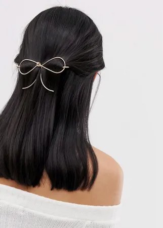 Заколка для волос с бантом ASOS-Золотой