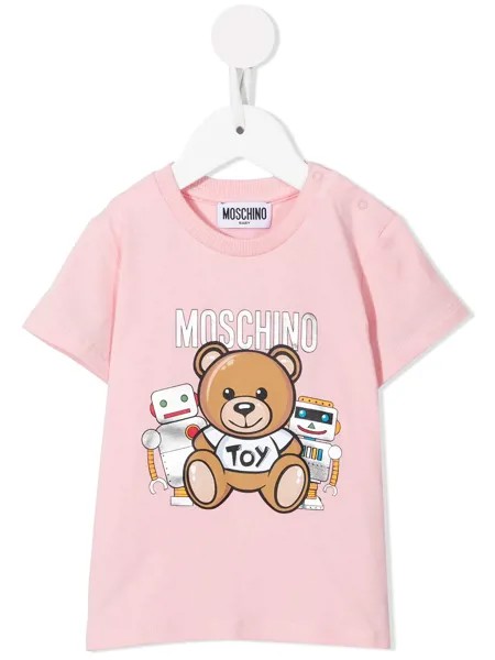 Moschino Kids футболка Teddy с логотипом