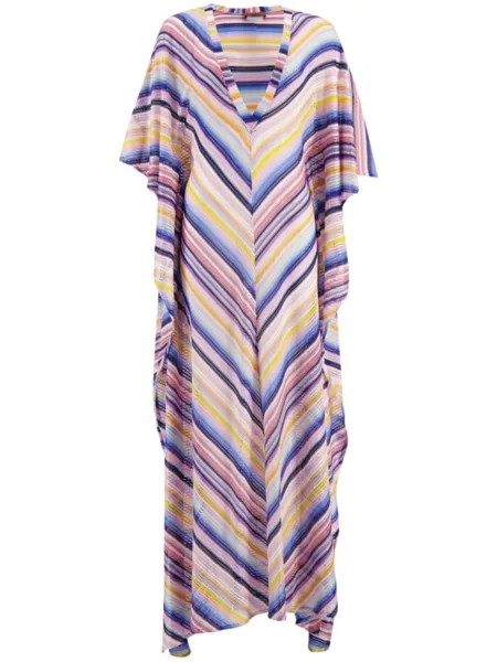 Missoni пляжное платье в полоску, розовый