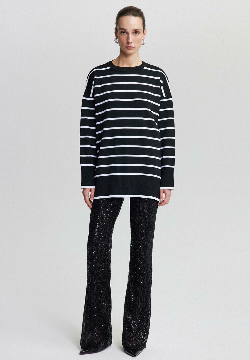 Джемпер STRIPED Touché Privé, черный