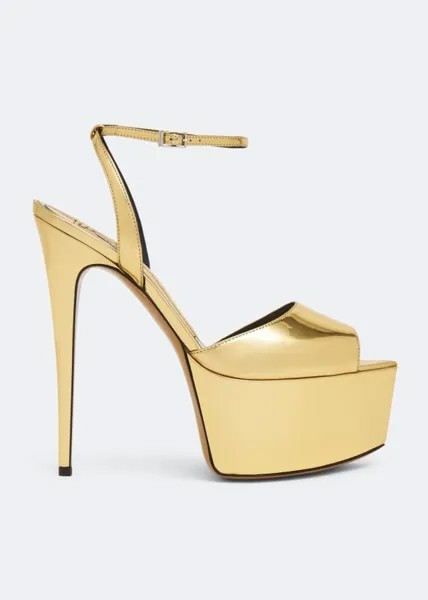 Сандалии ALEXANDRE VAUTHIER Pointed platform sandals, золотой