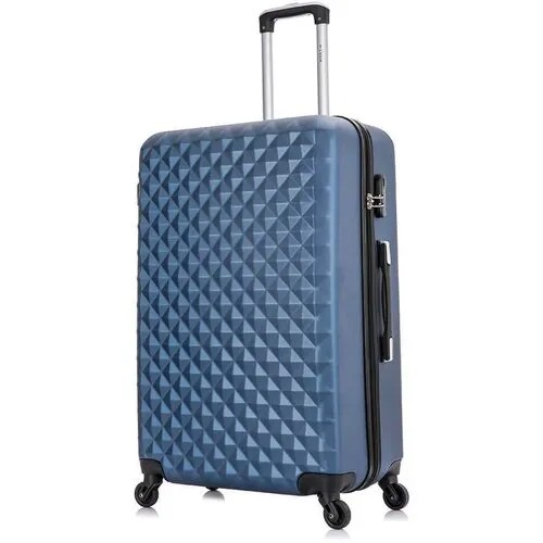 Умный чемодан L'case Phatthaya, 105 л, размер L, синий
