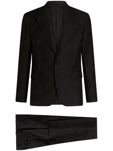 ETRO жаккардовый костюм с узором пейсли, черный