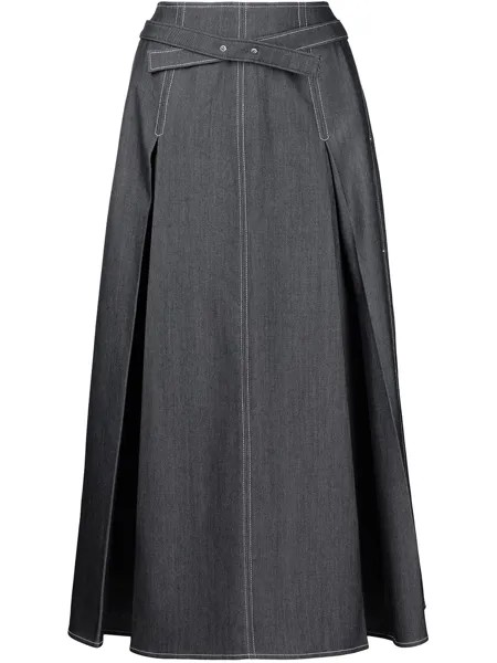 Jason Wu юбка с контрастной строчкой и завышенной талией