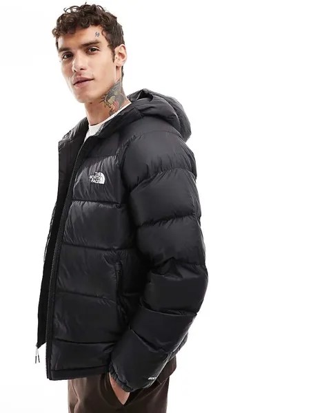 Черный пуховик с капюшоном The North Face Hydrenalite