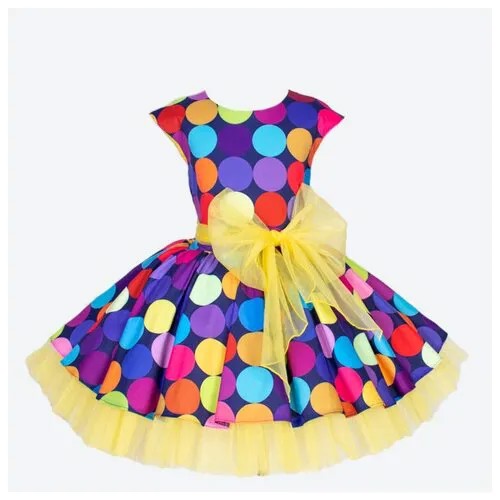 Нарядное платье для девочки Конфетти Разноцветный 146