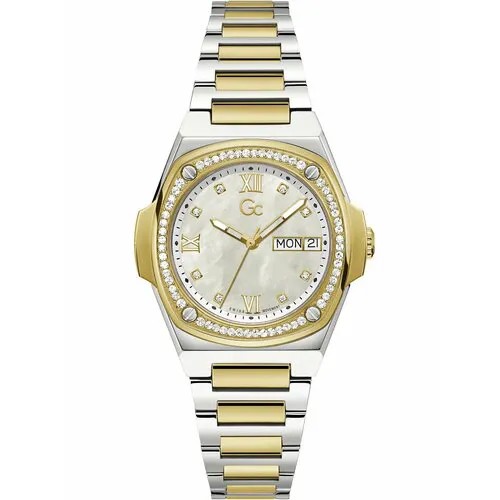 Наручные часы Gc Y98008L1MF, золотой, серебряный