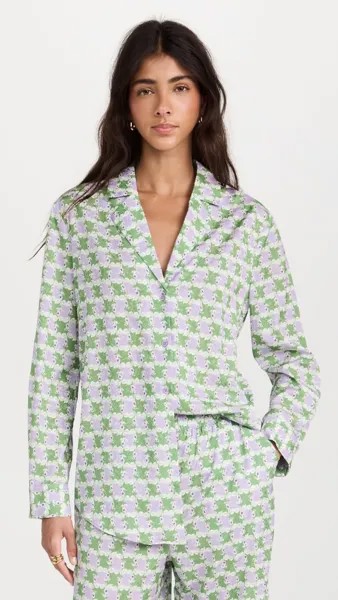 Рубашка English Factory Printed Satin, зеленый