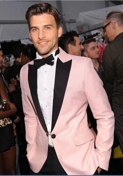 Изготовленный На Заказ Розовый Смокинг серый костюм из 3 предметов, мужской костюм на заказ, костюм на заказ розовый свадебный смокинг для мужчин с белым жилетом
