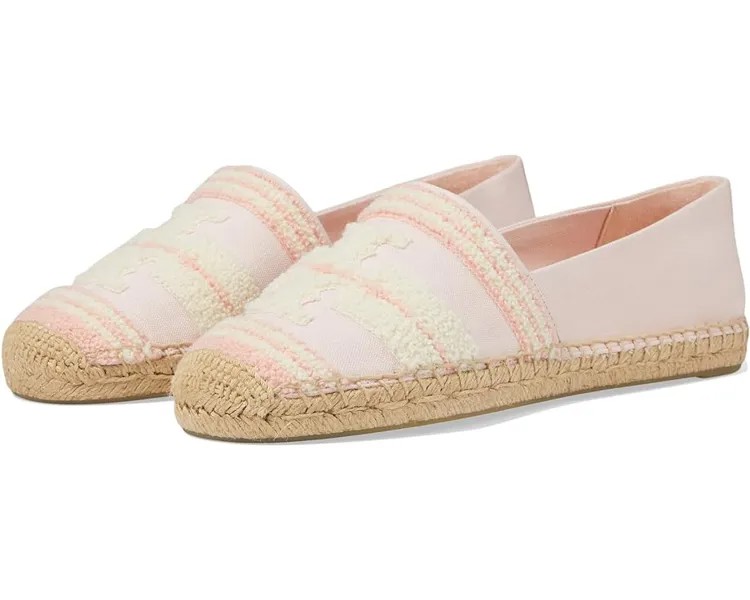Туфли на плоской подошве Tory Burch Double T Espadrille, цвет Pink Tulle