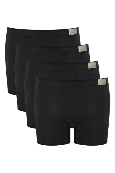 Боксеры однотонные – 4 пары Sloggi, черный