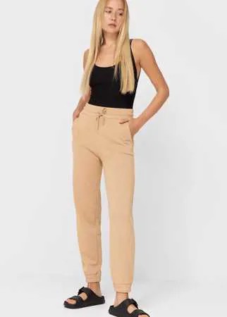 Stradivarius Спортивные Брюки Из Мягкой Ткани Цвет Камня S