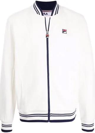Fila полосатый бомбер с нашивкой-логотипом