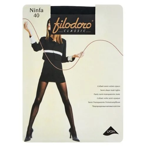 Колготки Filodoro Classic Ninfa 40 den, размер 2-S, antracite (черный)