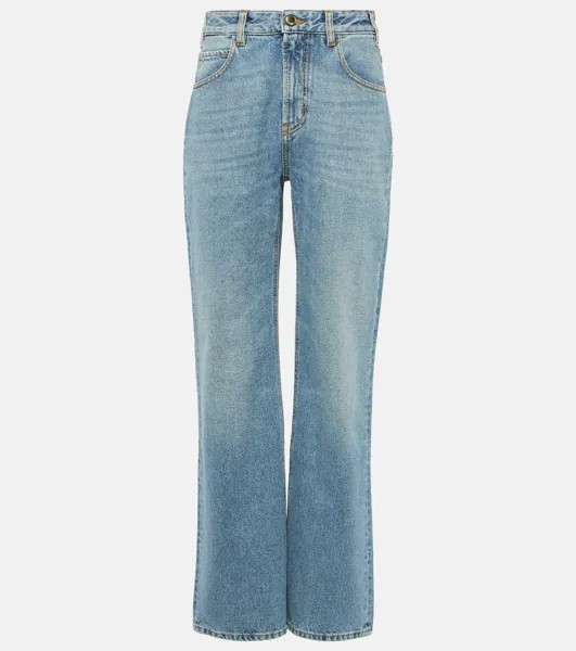 Прямые джинсы с высокой посадкой Chloé, синий