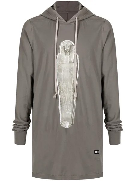 Rick Owens DRKSHDW худи с кулиской и графичным принтом