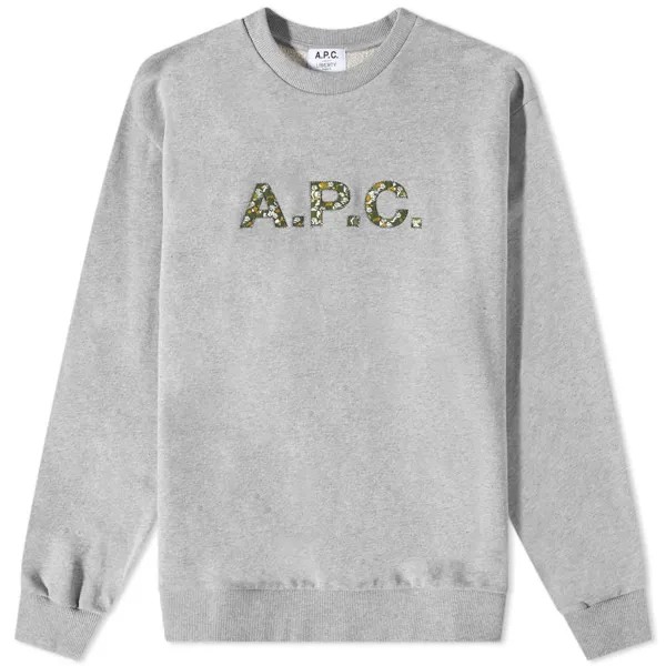 Толстовка A.P.C. x Liberty Camo Logo Crew Sweat