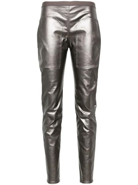 Rick Owens узкие брюки, серебристый