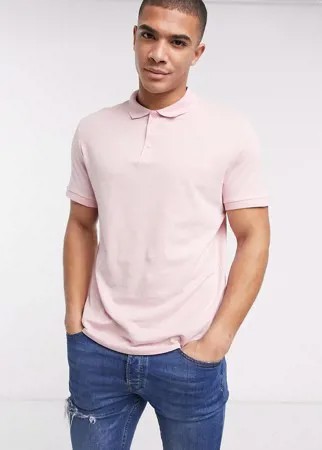 Розовое поло из органического хлопка ASOS DESIGN-Розовый