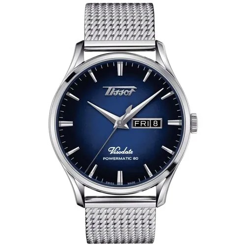 Наручные часы TISSOT Heritage, синий, серебряный