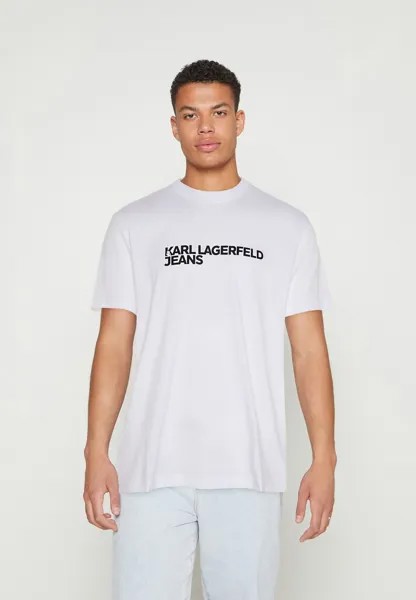 Футболка с принтом REGULAR TEE Karl Lagerfeld, белая