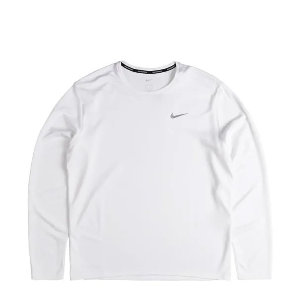 Лонгслив Dri-Fit Miler Uv Running Longsleeve Nike, белый