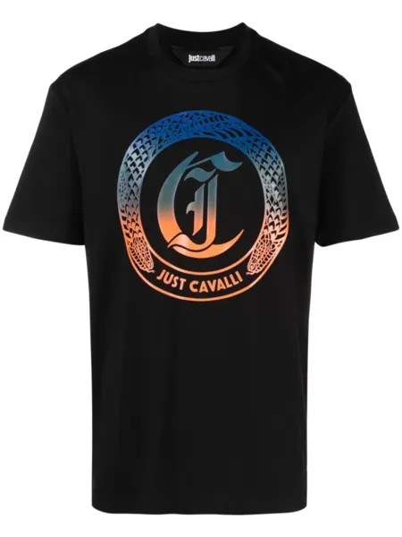 Just Cavalli футболка с логотипом, черный