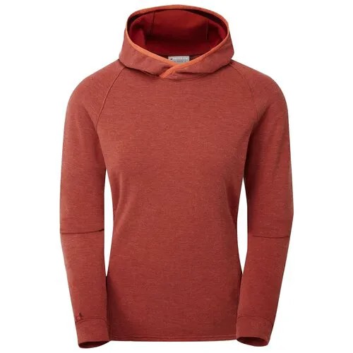 Толстовка MONTANE, силуэт прямой, капюшон, размер S, красный