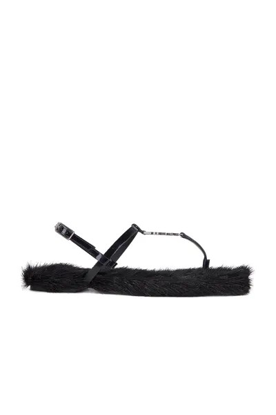 Сандалии Saint Laurent Cassandra Flat, неро