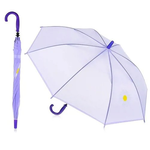 Детский зонт Oubaoloon 45 см, фиолетовый, с ромашкой (00-0210)