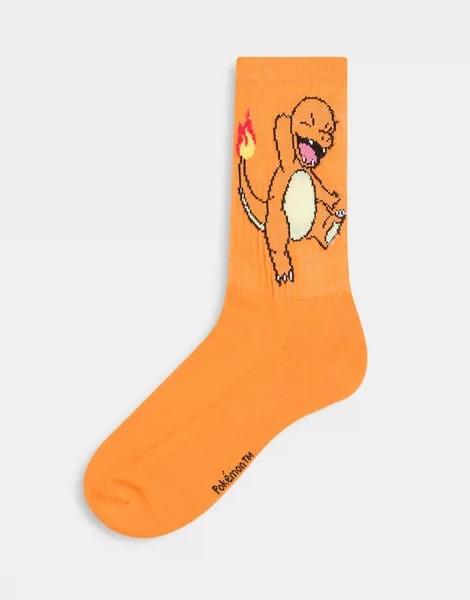 Носки с принтом Чармандера ASOS DESIGN Pokemon-Оранжевый цвет