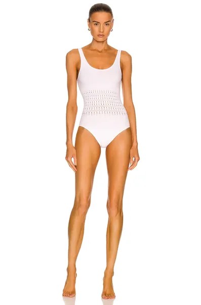 Купальник Alaïa Corset Seamless One Piece, цвет Blanc Optique