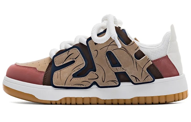 Кроссовки WARRIOR Skateboarding Shoes Unisex Low-top Brown, хаки
