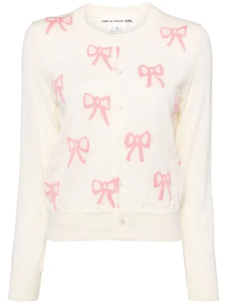 Comme Des Garçons Girl кардиган вязки интарсия, желтый