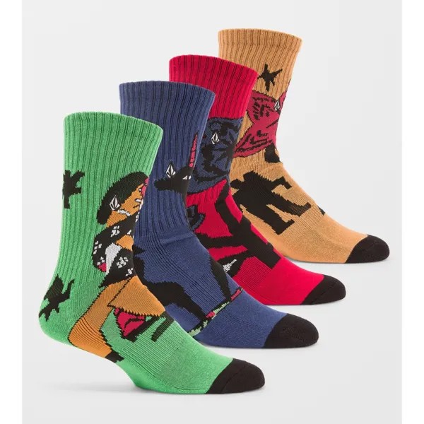Носки VOLCOM Fa Bob Mollema Sock 4Pc Assorted Colors 2023