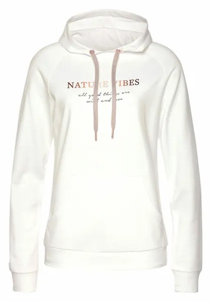 Свитер LASCANA Hoodie, бежевый