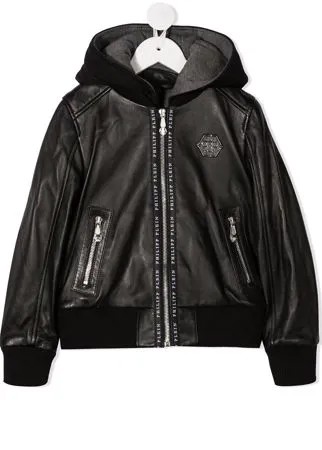 Philipp Plein Junior бомбер Institutional с капюшоном