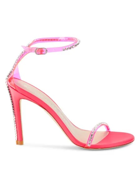 Сандалии Nudistglam с ремешком на щиколотке Stuart Weitzman, цвет Neon Pink