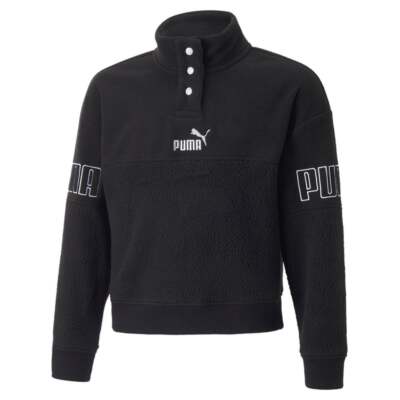 Толстовка Puma Power Winterized Turtle Neck для девочек, черная 67020901