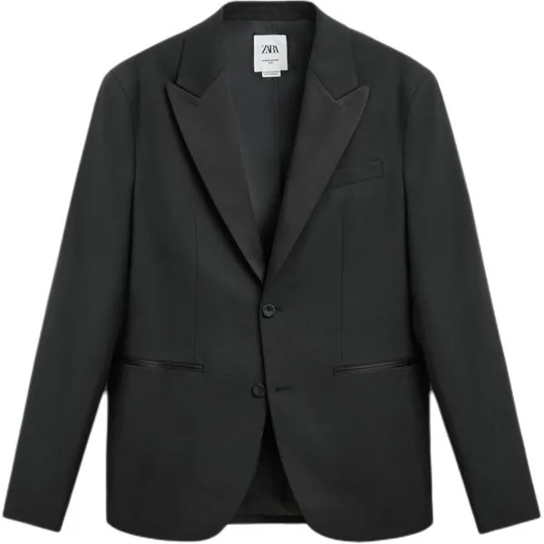 Деловой костюм мужской черный Zara, черный