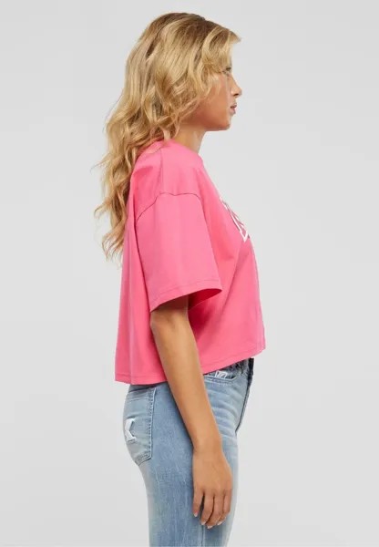 Футболка с принтом SERIF ORIGINATOR CROP TEE Karl Kani, розовый