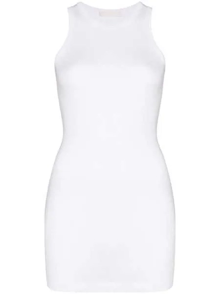 WARDROBE.NYC платье мини без рукавов в рубчик