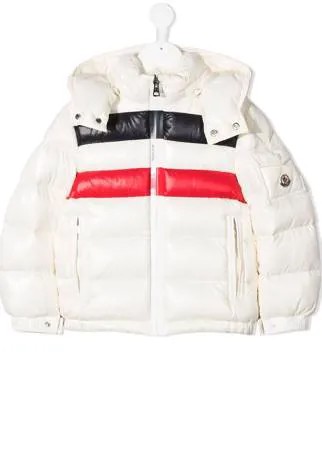 Moncler Enfant пуховик в стиле колор-блок