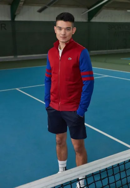 Тренировочная куртка Zip Up Jacket Lacoste Sport, красный/синий